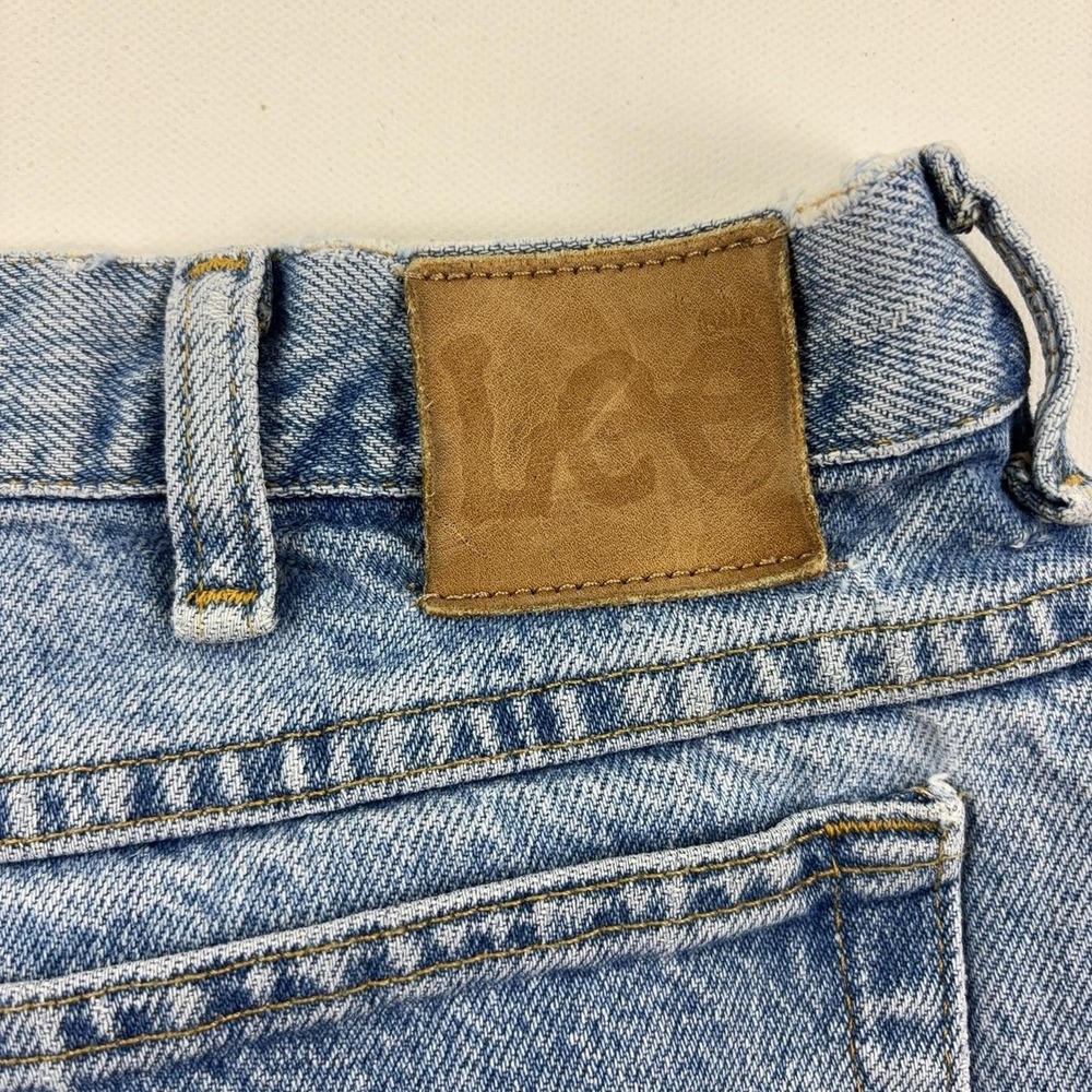 Vintage Lee Jeans Mens 38x30 Blue Light Wash Straight Leg 5 Pocket Denim Pants